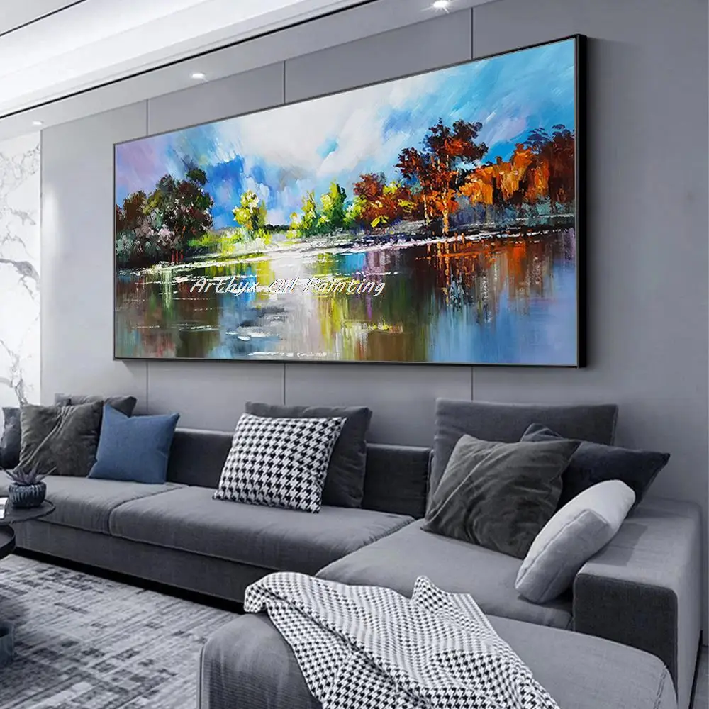 Arthyx Hand Painted Landscape Oil Painting Handmade Tree Picture Modern Abstract Canvas Wall Art For Living Room Home Decoration
Arthyx Hand Painted Landscape Oil Painting Handmade Tree Picture Modern Abstract Canvas Wall Art For Living Room Home Decoration