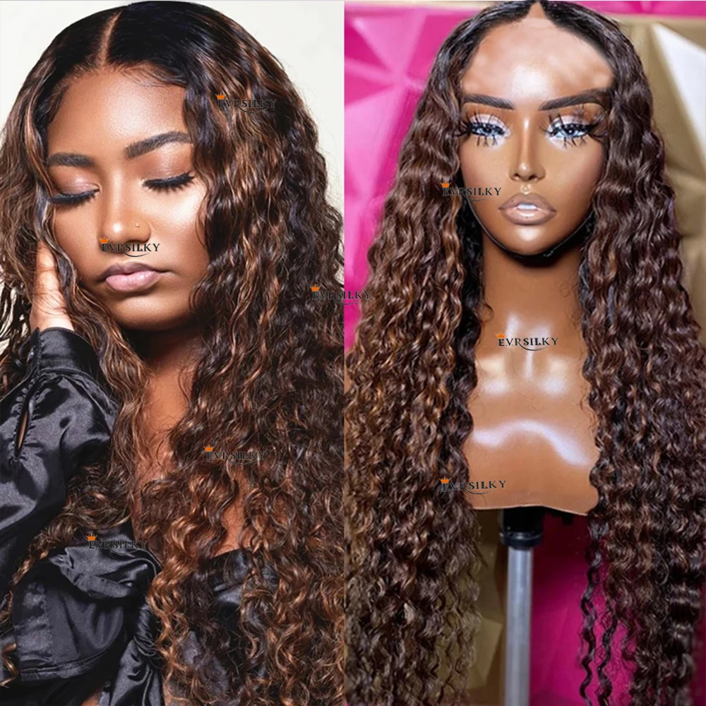 Glueless Highlight Dark Chocolate Brown V Part Wigs Bouncy Curly Unprocessed 100%Human Hair Ombre Blonde Water Wave Full U Shape
Glueless Highlight Dark Chocolate Brown V Part Wigs Bouncy Curly Unprocessed 100%Human Hair Ombre Blonde Water Wave Full U Shape