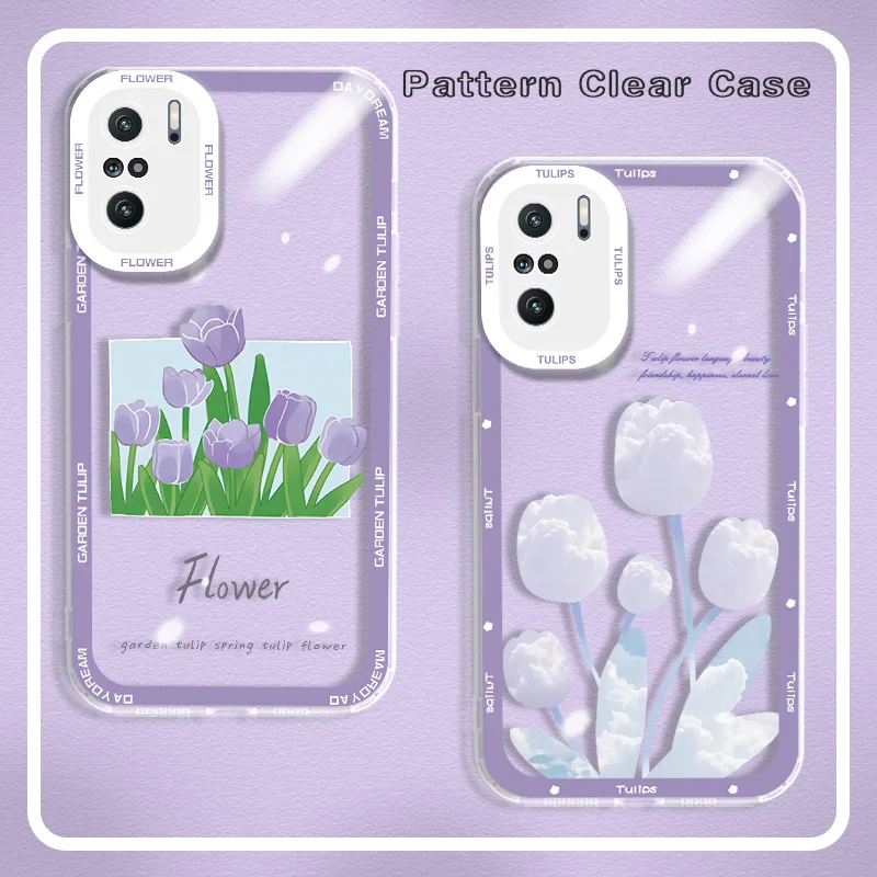 Purple Tulip Clear Phone Case for Xiaomi Redmi K40 K40 Pro Plus K40 Ultra 11i Mi 11X Pro Poco F3 Case Creative for girls
Purple Tulip Clear Phone Case for Xiaomi Redmi K40 K40 Pro Plus K40 Ultra 11i Mi 11X Pro Poco F3 Case Creative for girls