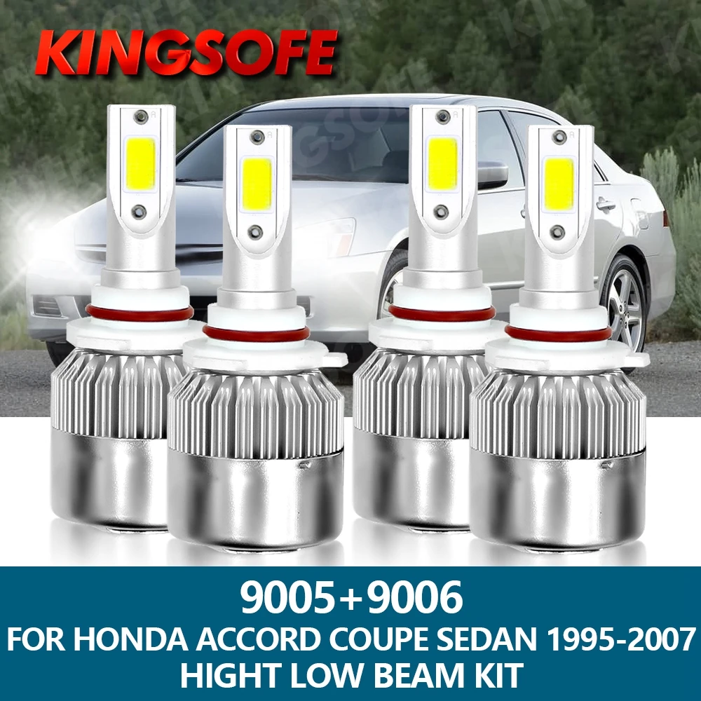 4Pcs LED Headlight 9006 HB4 Car Light 9005 HB3 8000LM 72W 6000K COB Chip Hight Low Beam Bulbs Kit For Honda Accord 1995-2007
4Pcs LED Headlight 9006 HB4 Car Light 9005 HB3 8000LM 72W 6000K COB Chip Hight Low Beam Bulbs Kit For Honda Accord 1995-2007