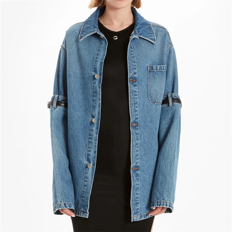 Denim Jackets 2023 Autumn New in Korean Fashion Belt Decoration Women's Coat Vintage Washed Cotton Long Sleeved Top y2k Clothing
Denim Jackets 2023 Autumn New in Korean Fashion Belt Decoration Women's Coat Vintage Washed Cotton Long Sleeved Top y2k Clothing