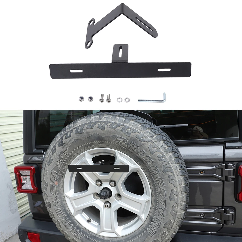 Tailgate Spare Tire License Plate Holder for Jeep Wrangler JK JL Gladiator JT 2007-2022 Car Exterior Accessories Metal Black
Tailgate Spare Tire License Plate Holder for Jeep Wrangler JK JL Gladiator JT 2007-2022 Car Exterior Accessories Metal Black