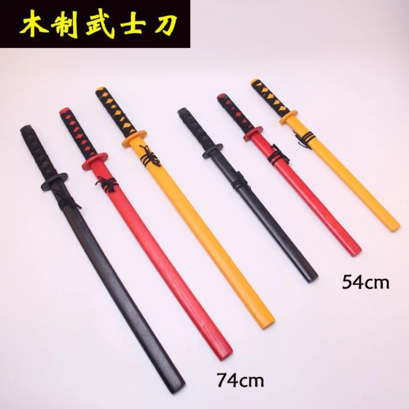 

Wooden Sword Mini 74cm Simulated Animation Prop Weapon Anime Katana Samurai Cosplay Ninja Performance Props Gift Toys For Kids