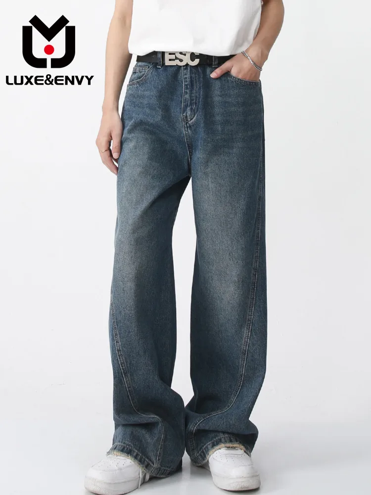 LUXE&ENVY Men's Korean Version Of Casual Trousers Loose Wide Leg Simple Retro Jeans Spring Summer 2023 New
LUXE&ENVY Men's Korean Version Of Casual Trousers Loose Wide Leg Simple Retro Jeans Spring Summer 2023 New