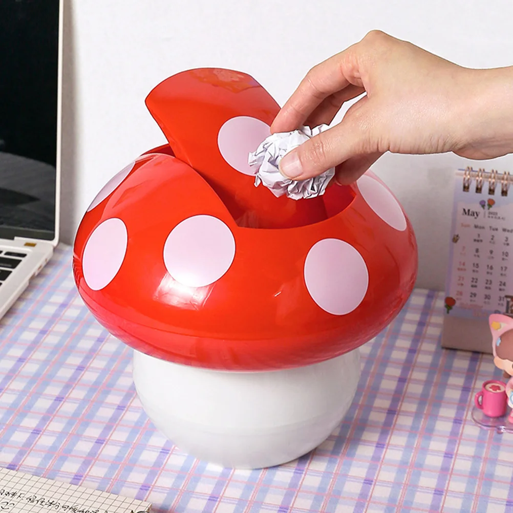 Mushroom Trash Can Decorative Bucket Car Mini Waste Holder Tiny Office Bin Small Basket Desk Garbage Household Lid
Mushroom Trash Can Decorative Bucket Car Mini Waste Holder Tiny Office Bin Small Basket Desk Garbage Household Lid