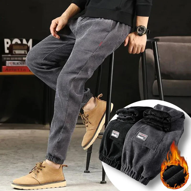 Men's Winter Plus Velvet Thicker Corduroy Pants Loose Sweatpants Casual Harlan Fleece Trousers Bottoms for Men Plus Size M-4XL
Men's Winter Plus Velvet Thicker Corduroy Pants Loose Sweatpants Casual Harlan Fleece Trousers Bottoms for Men Plus Size M-4XL