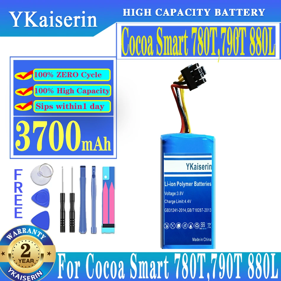3700mAh YKaiserin for Proscenic Cocoa Smart 780T,790T 880L,Summer P1S P2S P3 Ja Replacement Battery Batteria + Free Tools
3700mAh YKaiserin for Proscenic Cocoa Smart 780T,790T 880L,Summer P1S P2S P3 Ja Replacement Battery Batteria + Free Tools
