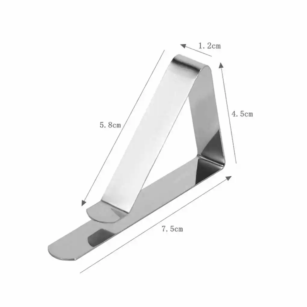 Stainless Steel Tablecloth Clip Recycled Anti-slip Clips Tables Cover Folder Supplies Wedding Camping Dinner 6 Pcs
Stainless Steel Tablecloth Clip Recycled Anti-slip Clips Tables Cover Folder Supplies Wedding Camping Dinner 6 Pcs
