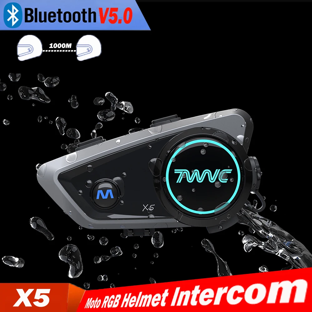 1000 Meters Moto Helmet Intercom BT5.0 Headset Hands-free Earphone Stereo 1000mah With RGB Light For Motorcycle Ridering Skiing
1000 Meters Moto Helmet Intercom BT5.0 Headset Hands-free Earphone Stereo 1000mah With RGB Light For Motorcycle Ridering Skiing