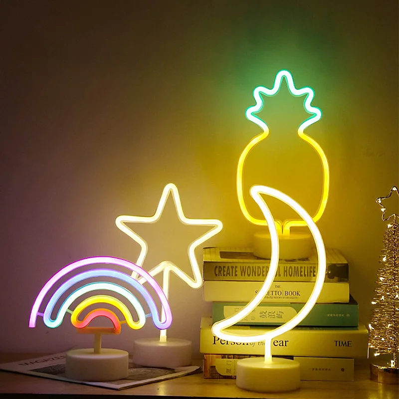 LED Neon Lights rainbow Shape Night Light Sign Lamp (Battery box + USB) Double Powered Nightlight for Indoor Christmas Wedding
LED Neon Lights rainbow Shape Night Light Sign Lamp (Battery box + USB) Double Powered Nightlight for Indoor Christmas Wedding