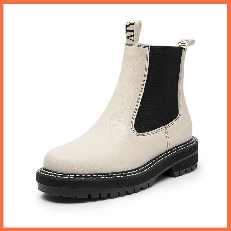 Large Size Genuine Leather Women's Chelsea Boots Autumn Winter Trend Thick-soled Women's Ankle Boot All-match Marten Ladies Boot
Large Size Genuine Leather Women's Chelsea Boots Autumn Winter Trend Thick-soled Women's Ankle Boot All-match Marten Ladies Boot