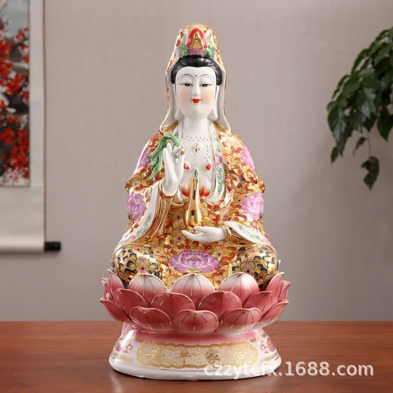 14-inch Nanhai Guanyin Bodhisattva Porcelain Enamel Guanyin Bodhisattva Buddha Statue
14-inch Nanhai Guanyin Bodhisattva Porcelain Enamel Guanyin Bodhisattva Buddha Statue