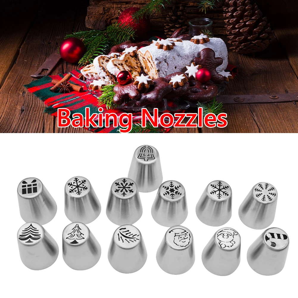 Portable Cream Pastry Syringe Stainless Steel Christmas Cake Icing Frosting Nozzles Preservative for Kitchen Sugarcraft Tools
Portable Cream Pastry Syringe Stainless Steel Christmas Cake Icing Frosting Nozzles Preservative for Kitchen Sugarcraft Tools