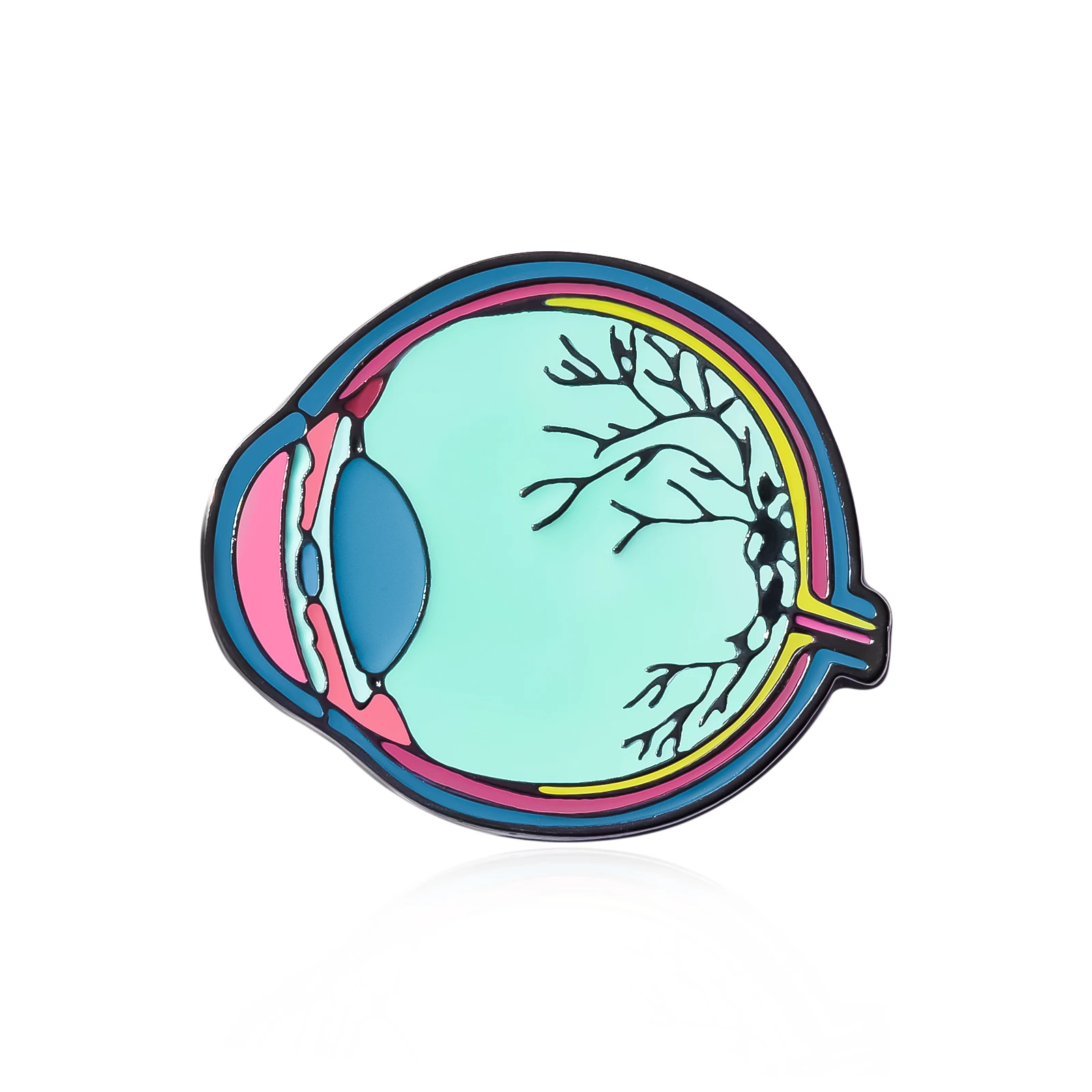

Enamel Medical Eye Pin Brooch Anatomy Eyeball Organ Personality Medicine Badge Jewelry Gift for Doctors and Nurses