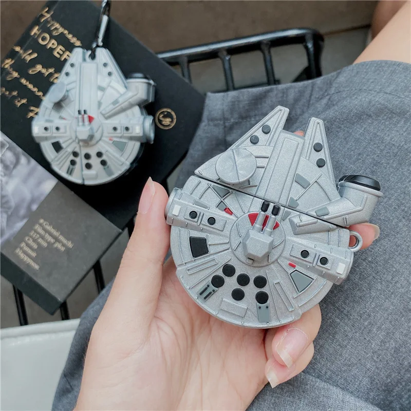 3D мультяшный чехол для наушников с изображением звездного космоса войны корабля с крючком для Airpods Pro Millennium Falcon чехол из ПВХ для Airpods 1/2
3D мультяшный чехол для наушников с изображением звездного космоса войны корабля с крючком для Airpods Pro Millennium Falcon чехол из ПВХ для Airpods 1/2