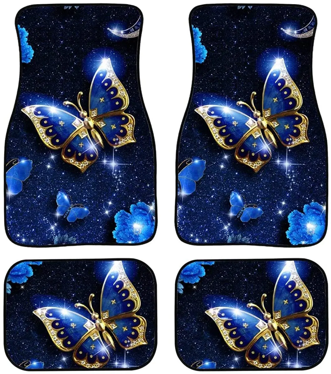 Butterfly Print Cars Mats Car Floor Mats Anti-Slip Rubber Backing Carpets Universal Fit Sedan RV SUV Front Rear Foot Mats
Butterfly Print Cars Mats Car Floor Mats Anti-Slip Rubber Backing Carpets Universal Fit Sedan RV SUV Front Rear Foot Mats