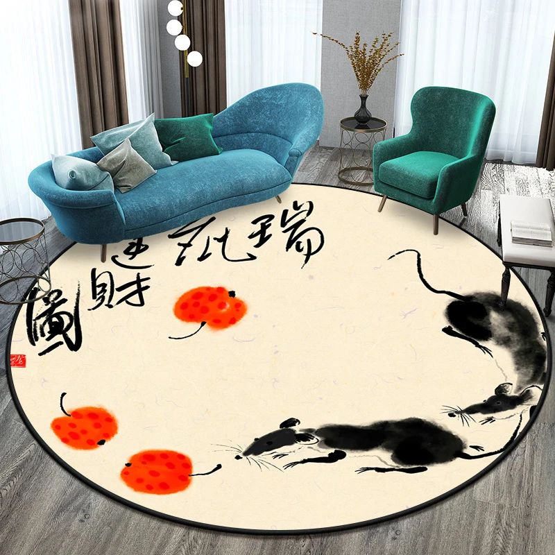 Chinese Ink 12 Zodiac round carpet floor mat living room carpet area rug washroom floor mat children's room decoration gifts
Chinese Ink 12 Zodiac round carpet floor mat living room carpet area rug washroom floor mat children's room decoration gifts