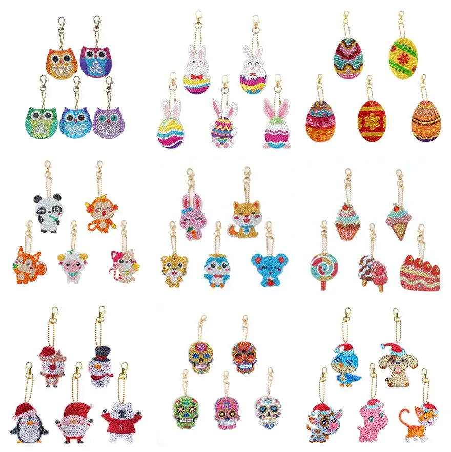 5Pcs DIY Diamond Painting Keychain Cartoon Animal Pendant Keyring Full Drill Diamond Embroidery Cross Stitch Kit Art Crafts Gift
5Pcs DIY Diamond Painting Keychain Cartoon Animal Pendant Keyring Full Drill Diamond Embroidery Cross Stitch Kit Art Crafts Gift