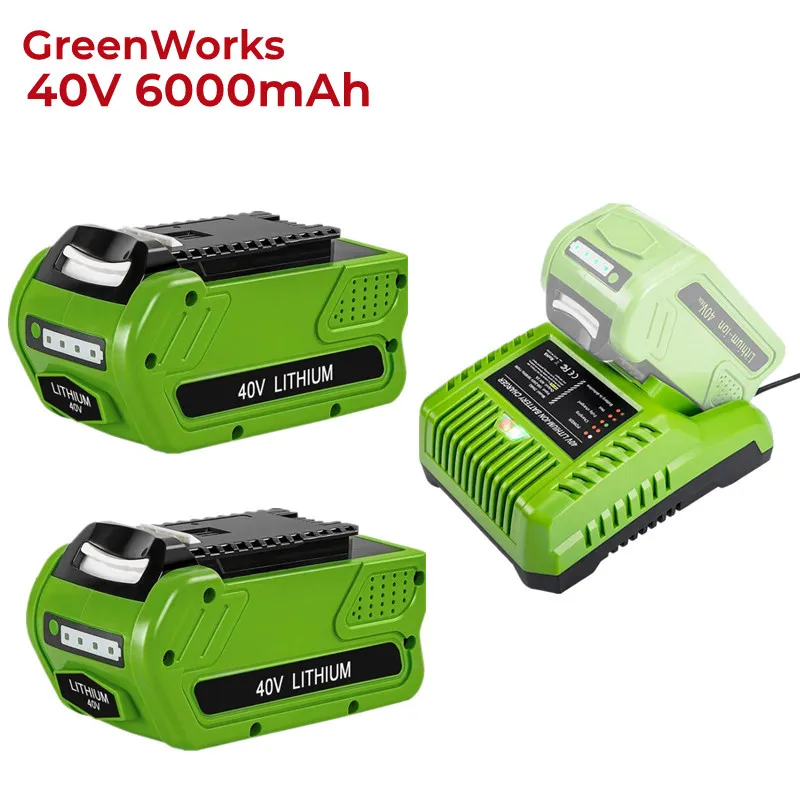 6.0Ah 40V 29472 Lithium Battery Replacement for GreenWorks 40V G-MAX Li-ion Battery 29462 2901319 Power Tools 24282 24252 21332
6.0Ah 40V 29472 Lithium Battery Replacement for GreenWorks 40V G-MAX Li-ion Battery 29462 2901319 Power Tools 24282 24252 21332