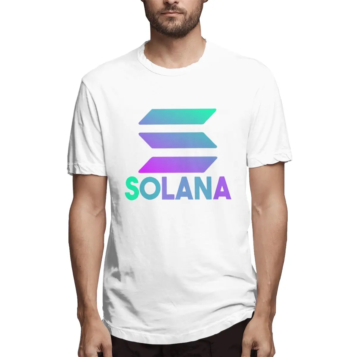 

Solana SOL HODL Cryptocurrency Essential- Men Funny Tee Shirt Short Sleeve Round Collar T-Shirt Cotton 4XL Clothing