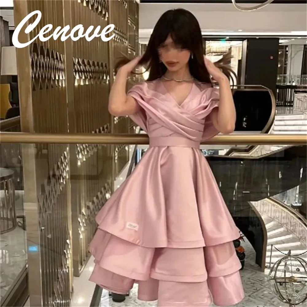 Cenove A-Line V Neckline Prom Dress Short Sleeves With Tea- Length Evening Elegant Summer Party Dress For Women2023
Cenove A-Line V Neckline Prom Dress Short Sleeves With Tea- Length Evening Elegant Summer Party Dress For Women2023
