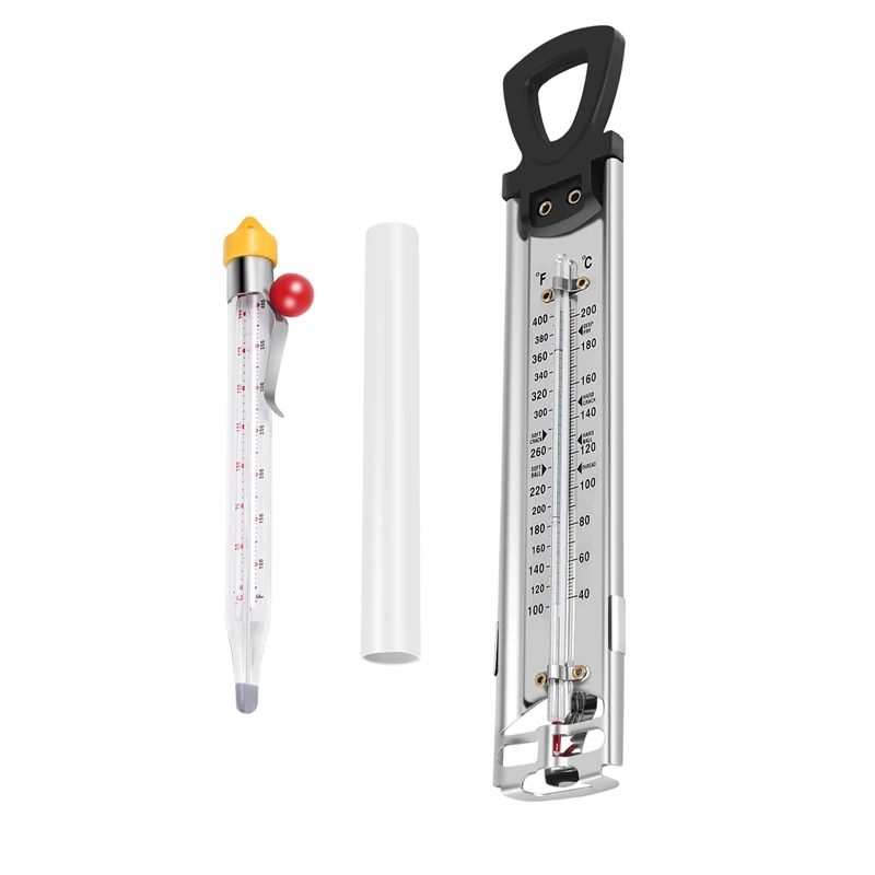 2Pcs Candy Thermometer Sugar Syrup Jelly Oil Deep Fry Thermometer With Hanging Hole
2Pcs Candy Thermometer Sugar Syrup Jelly Oil Deep Fry Thermometer With Hanging Hole