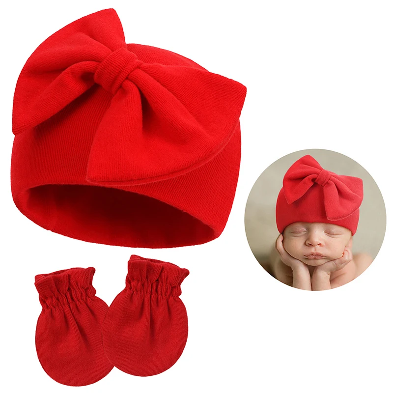 Newborn Baby Cotton Beanies Hospital Hat and Mittens Set Solid Candy Color Stretchy Infant Bow Warm Cap Gloves 0-6 Months
Newborn Baby Cotton Beanies Hospital Hat and Mittens Set Solid Candy Color Stretchy Infant Bow Warm Cap Gloves 0-6 Months