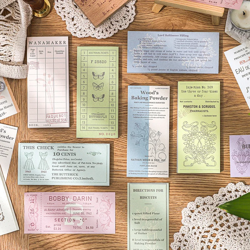 50sheets/pack Diary Memo Pad Stationery Retro Paper Journal Planner Scrapbooking Vintage Decorative Diy Material Paper Ticket
50sheets/pack Diary Memo Pad Stationery Retro Paper Journal Planner Scrapbooking Vintage Decorative Diy Material Paper Ticket