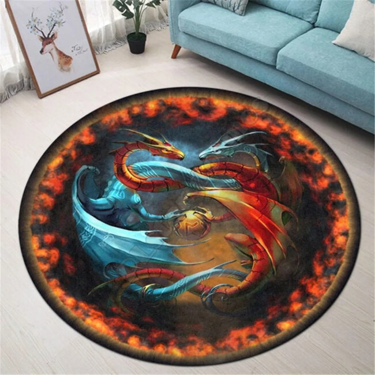 Love Dragon Premium Round Rug 3D Printed Rug Non-slip Mat Dining Room Living Room Soft Bedroom Carpet 03
Love Dragon Premium Round Rug 3D Printed Rug Non-slip Mat Dining Room Living Room Soft Bedroom Carpet 03