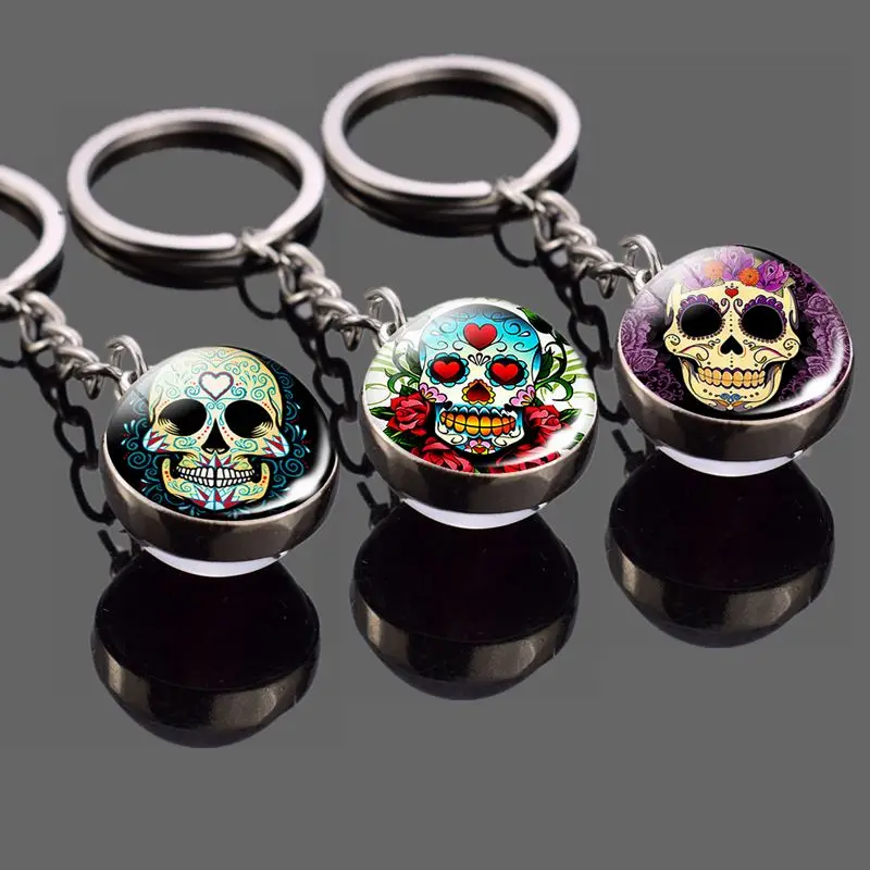 Skull Keyring Glass Ball Keychain Keychains Calavera Skull Ball Pendant Glass Dome Jewelry Vintage Skull Accessories Men Gift
Skull Keyring Glass Ball Keychain Keychains Calavera Skull Ball Pendant Glass Dome Jewelry Vintage Skull Accessories Men Gift