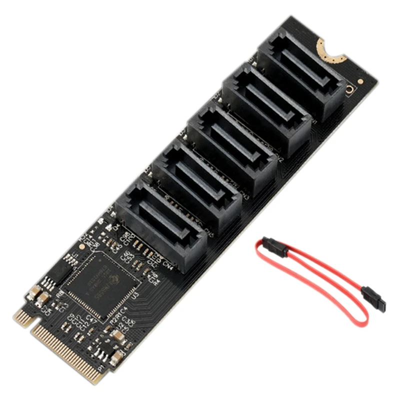 Плата-адаптер M.2 на SATA3.0 с 5 портами SATA, адаптер с кабелем SATA, карта расширения NVME M.2, слот M.2 для жесткого диска для ПК и ноутбука
Плата-адаптер M.2 на SATA3.0 с 5 портами SATA, адаптер с кабелем SATA, карта расширения NVME M.2, слот M.2 для жесткого диска для ПК и ноутбука