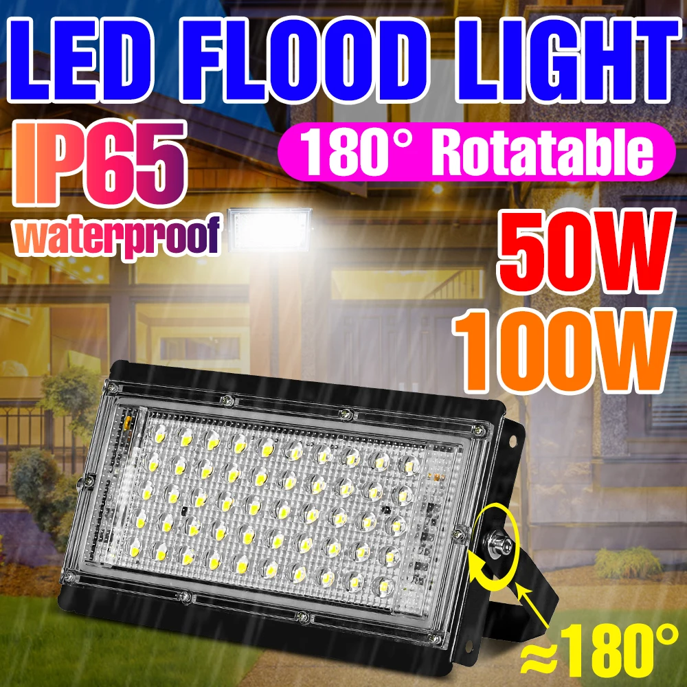 Outdoor Floodlight 220V LED Spotlight LED Street Lamp IP65 Waterproof Reflector Flood Lampara Led Landscape Lighting 50W 100W
Outdoor Floodlight 220V LED Spotlight LED Street Lamp IP65 Waterproof Reflector Flood Lampara Led Landscape Lighting 50W 100W