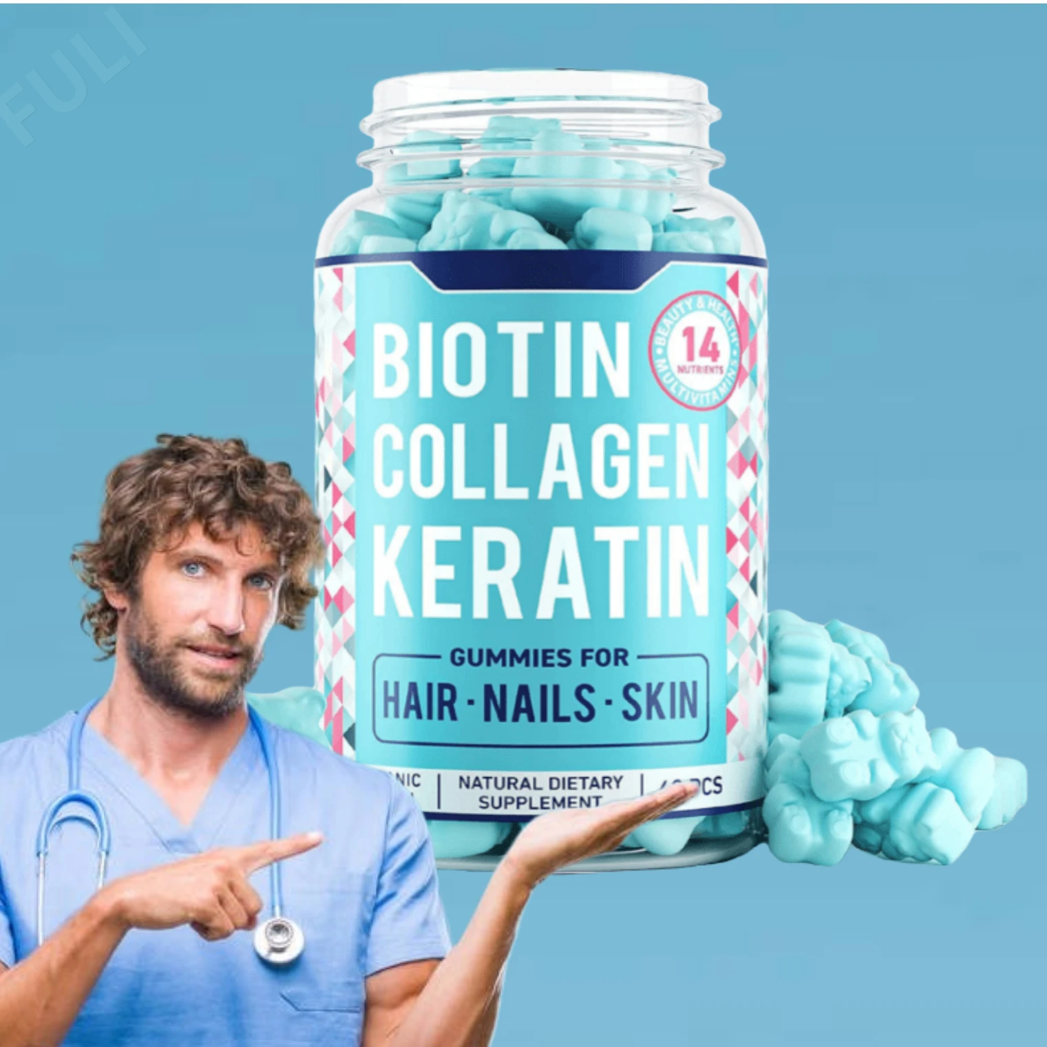 180pcs/3 bottle Biotin biotin fudge hair, skin and nail growth pectin fudge
180pcs/3 bottle Biotin biotin fudge hair, skin and nail growth pectin fudge