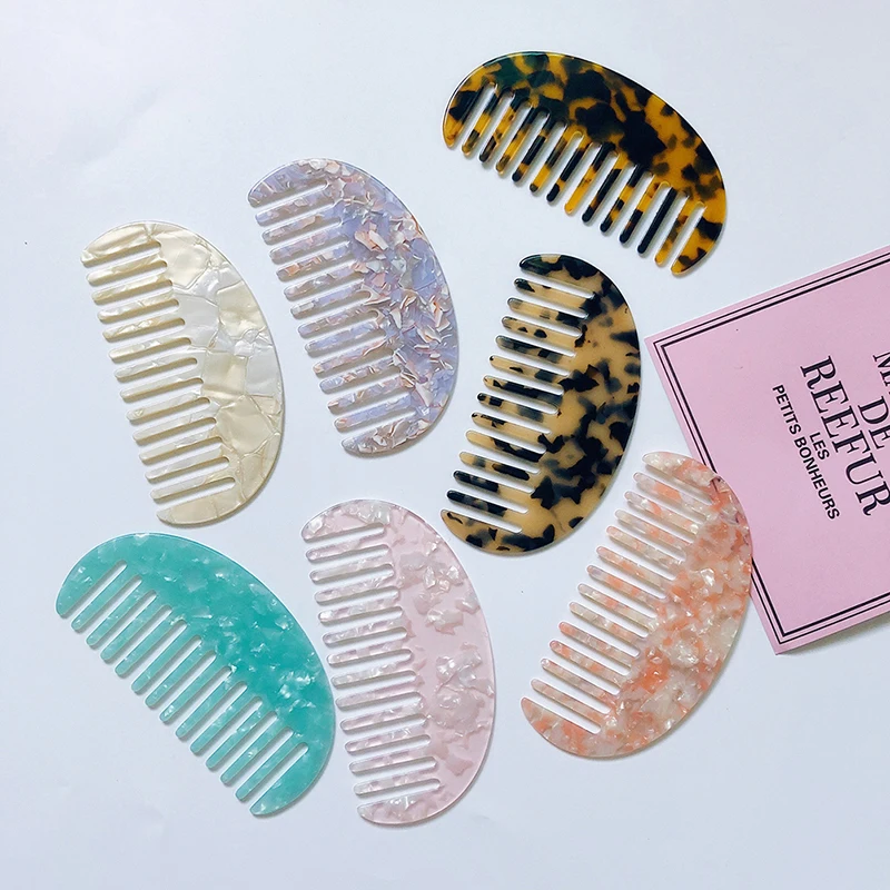 

Fashion Acetate Anti-static Hair Combs Comfortable Tortoise Shell Hairdressing Comb Hair Cutting Brush Hair Styling Tools