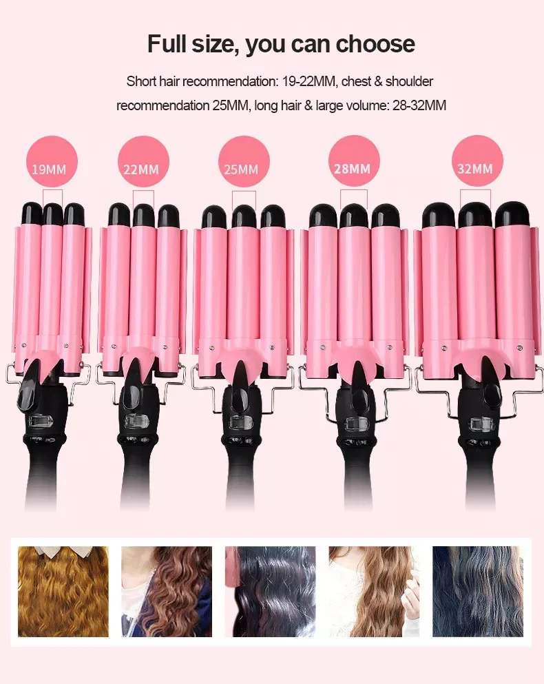 NEW2023 Professional LCD Temperature Control Hair Tools Curling Iron Ceramic Triple Barrel Hair Styler Hair Waver Styling Hair
NEW2023 Professional LCD Temperature Control Hair Tools Curling Iron Ceramic Triple Barrel Hair Styler Hair Waver Styling Hair