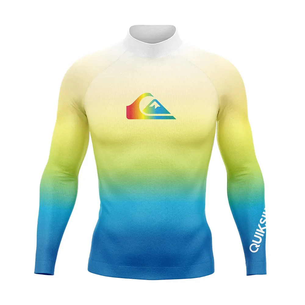 

Мужские футболки для серфинга и плавания, купальник, пляжный облегающий костюм с защитой от ультрафиолета, одежда для плавания и дайвинга, одежда для серфинга с длинным рукавом, 2023
