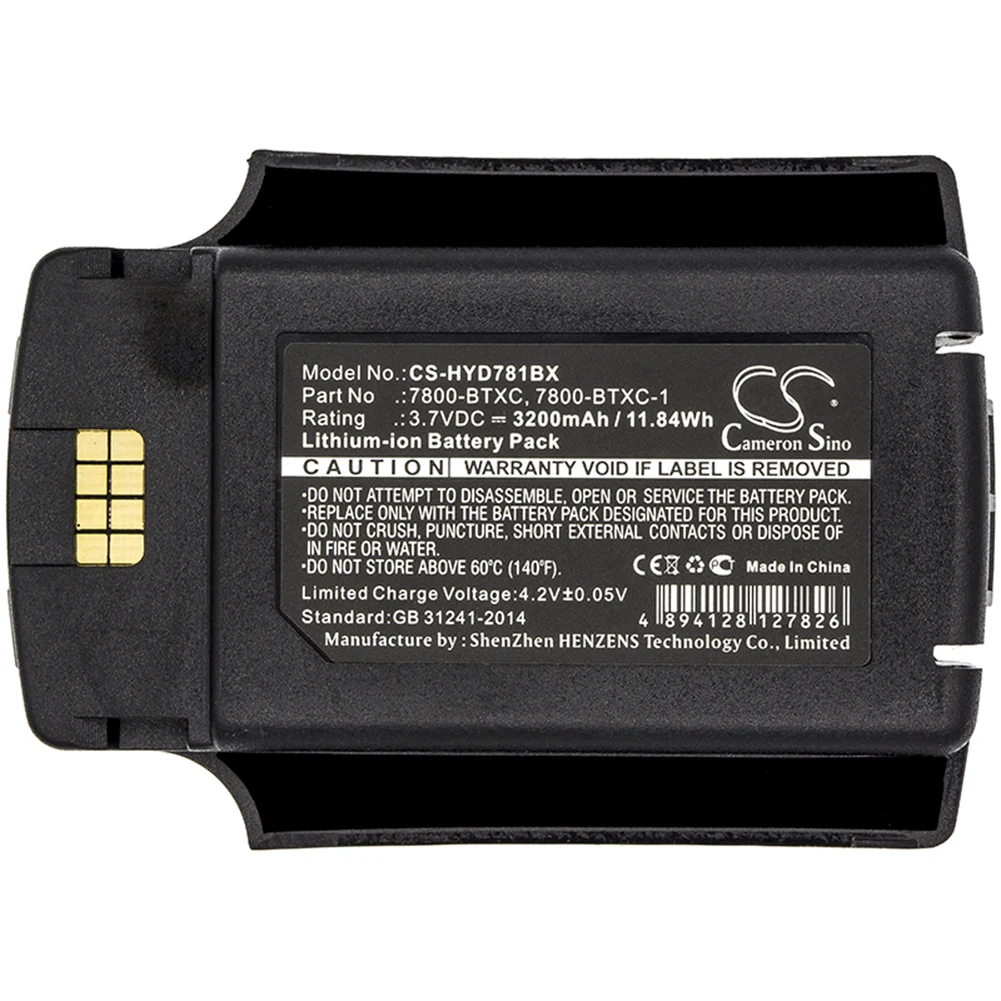 Cameron Sino 3200mA Battery for Honeywell Dolphin 7600,Dolphin 7600 II 7600-BTEC,7600-BTXC,7600-BTXC-1
Cameron Sino 3200mA Battery for Honeywell Dolphin 7600,Dolphin 7600 II 7600-BTEC,7600-BTXC,7600-BTXC-1
