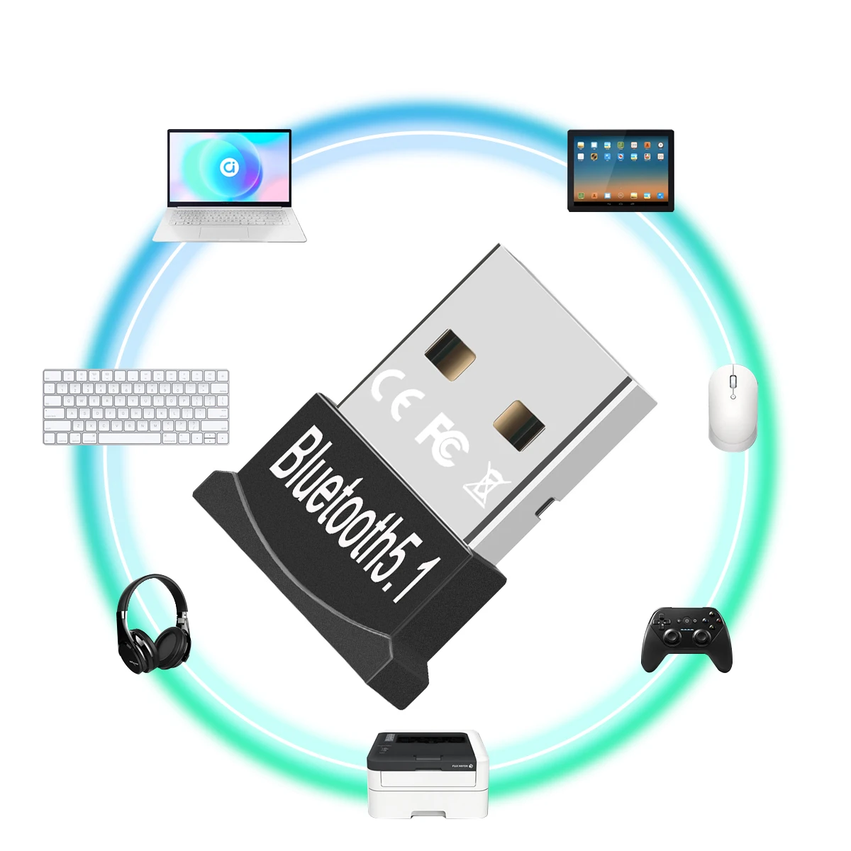USB Bluetooth-адаптер SeynLi, адаптер Bluetooth 5,1 для ПК, ноутбука, беспроводной динамик, аудиоприемник, USB-передатчик 
USB Bluetooth-адаптер SeynLi, адаптер Bluetooth 5,1 для ПК, ноутбука, беспроводной динамик, аудиоприемник, USB-передатчик