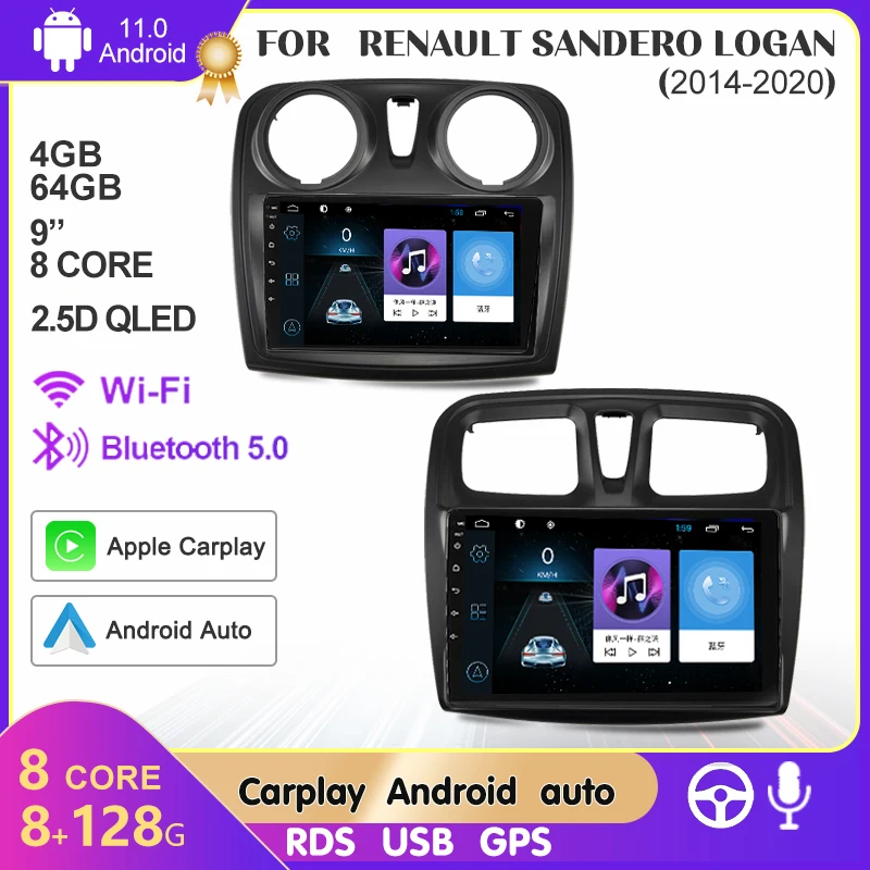 Автомагнитола для Renault Sandero Logan 2014-2020 Carplay Android Авто Qualcomm автомобильный стерео Мультимедийный Плеер 4G wifi DSP 48EQ
Автомагнитола для Renault Sandero Logan 2014-2020 Carplay Android Авто Qualcomm автомобильный стерео Мультимедийный Плеер 4G wifi DSP 48EQ