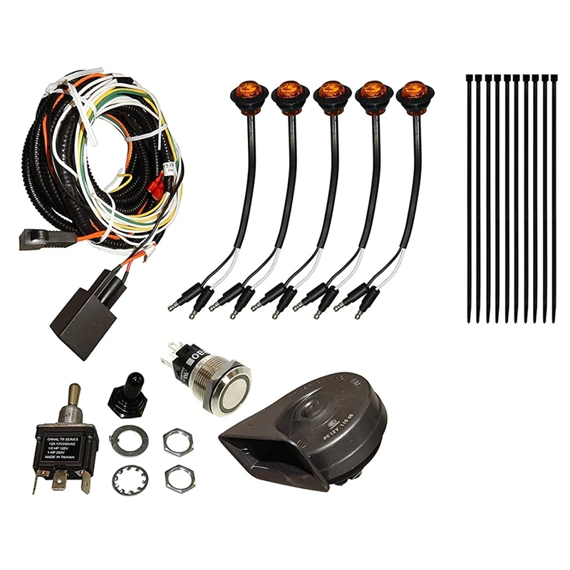 UTV/ATV Turn Signal Kit Universal with Toggle Switch and Horn Kit Amber LED for Pioneer, RZR, Can-Am, Kawasaki PNP
UTV/ATV Turn Signal Kit Universal with Toggle Switch and Horn Kit Amber LED for Pioneer, RZR, Can-Am, Kawasaki PNP