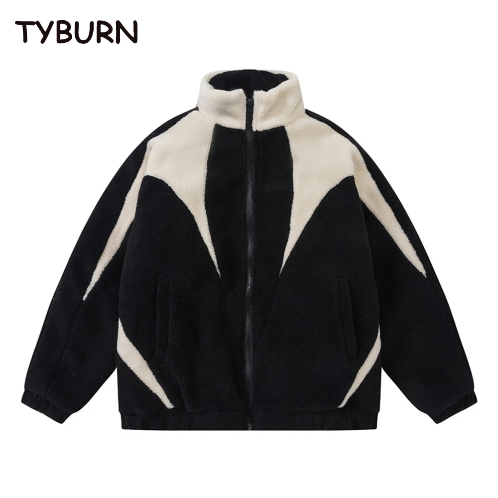 Зимняя плюшевая куртка TYBURN, парки, уличная одежда, винтажные пушистые флисовые пальто с цветными блоками, утепленные теплые куртки с подкладкой
Зимняя плюшевая куртка TYBURN, парки, уличная одежда, винтажные пушистые флисовые пальто с цветными блоками, утепленные теплые куртки с подкладкой