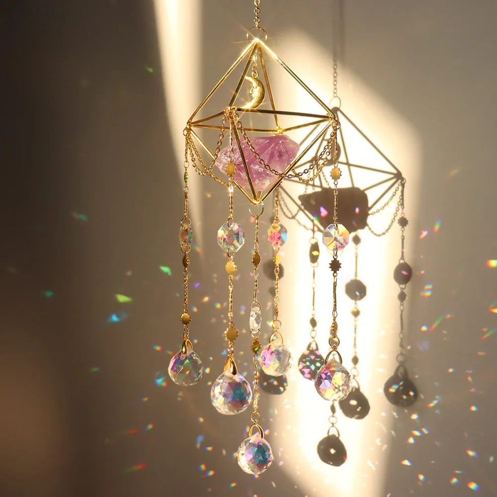 Crystal Wind Chime Natural Stone Moon Dream Catchers Windbell Hanging Ornament for Home Living Room Decoration
Crystal Wind Chime Natural Stone Moon Dream Catchers Windbell Hanging Ornament for Home Living Room Decoration