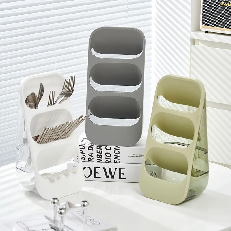 

Kitchen Cutlery Storage Box Drain Rack Chopsticks Holder Tableware Organizer Spoon Fork Separation Box Drawer Container