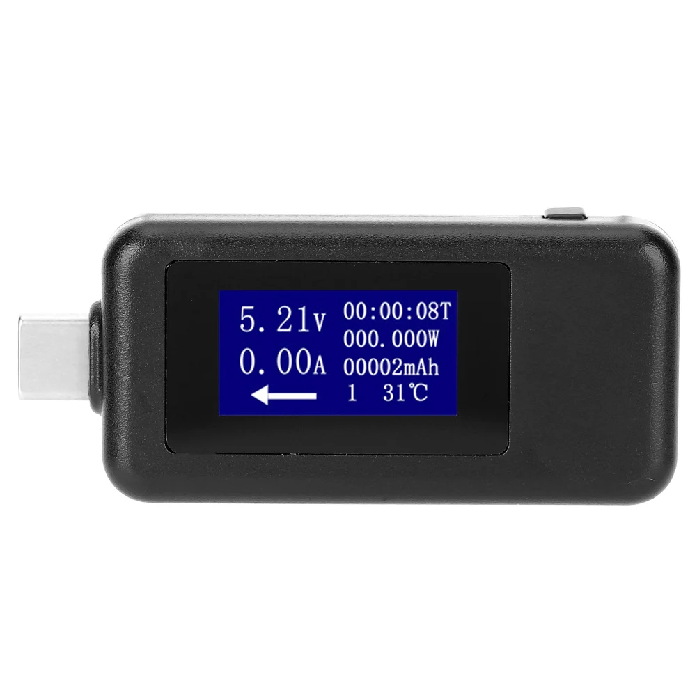 USB-тестер Type-C, многофункциональный двунаправленный цифровой вольтметр постоянного тока (черный)
USB-тестер Type-C, многофункциональный двунаправленный цифровой вольтметр постоянного тока (черный)