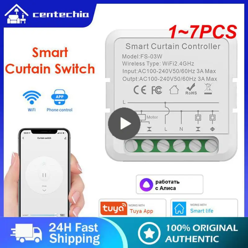 1~7PCS WiFi Blinds Switch App Remote Control For Electric Roller Shutter Sunscreen Tuya Smart Life Home Alexa
1~7PCS WiFi Blinds Switch App Remote Control For Electric Roller Shutter Sunscreen Tuya Smart Life Home Alexa
