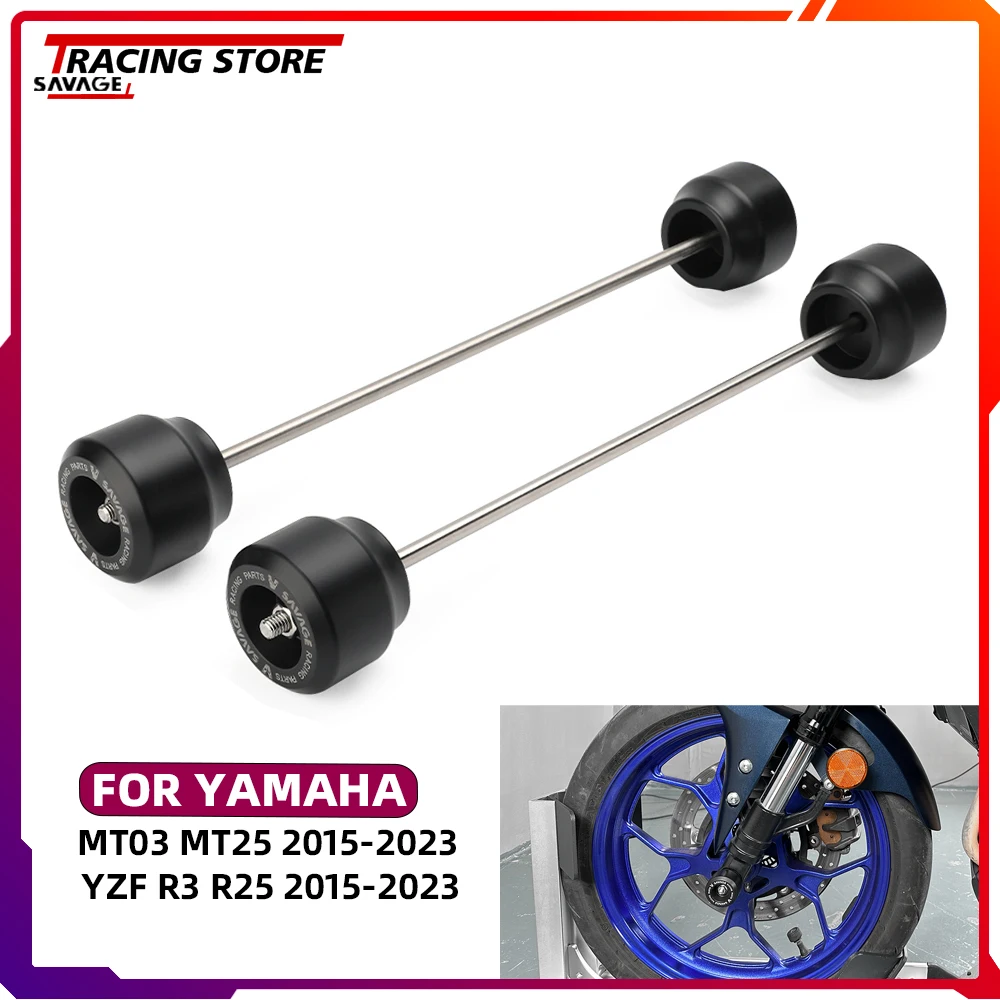 

Для YAMAHA MT25 MT03 YZF R25 YZF R3 2015-2023 слайдер вилки колеса мотоцикла MT-03 YZFR3 аксессуар ползунки для колесной оси протектор