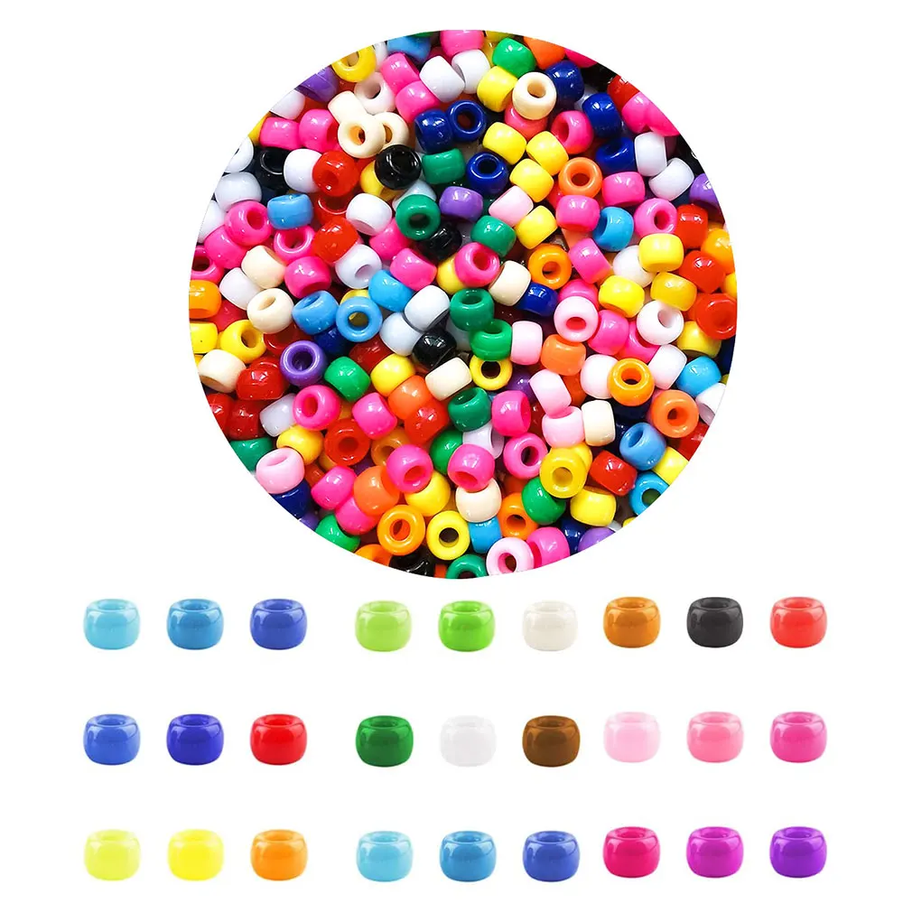 Wholesale 500g/lot Hair Beads for Braids for Girlst Pony Beads Large Hole Acrylic Beads DIY Hair Jewelry Making Accessories
Wholesale 500g/lot Hair Beads for Braids for Girlst Pony Beads Large Hole Acrylic Beads DIY Hair Jewelry Making Accessories