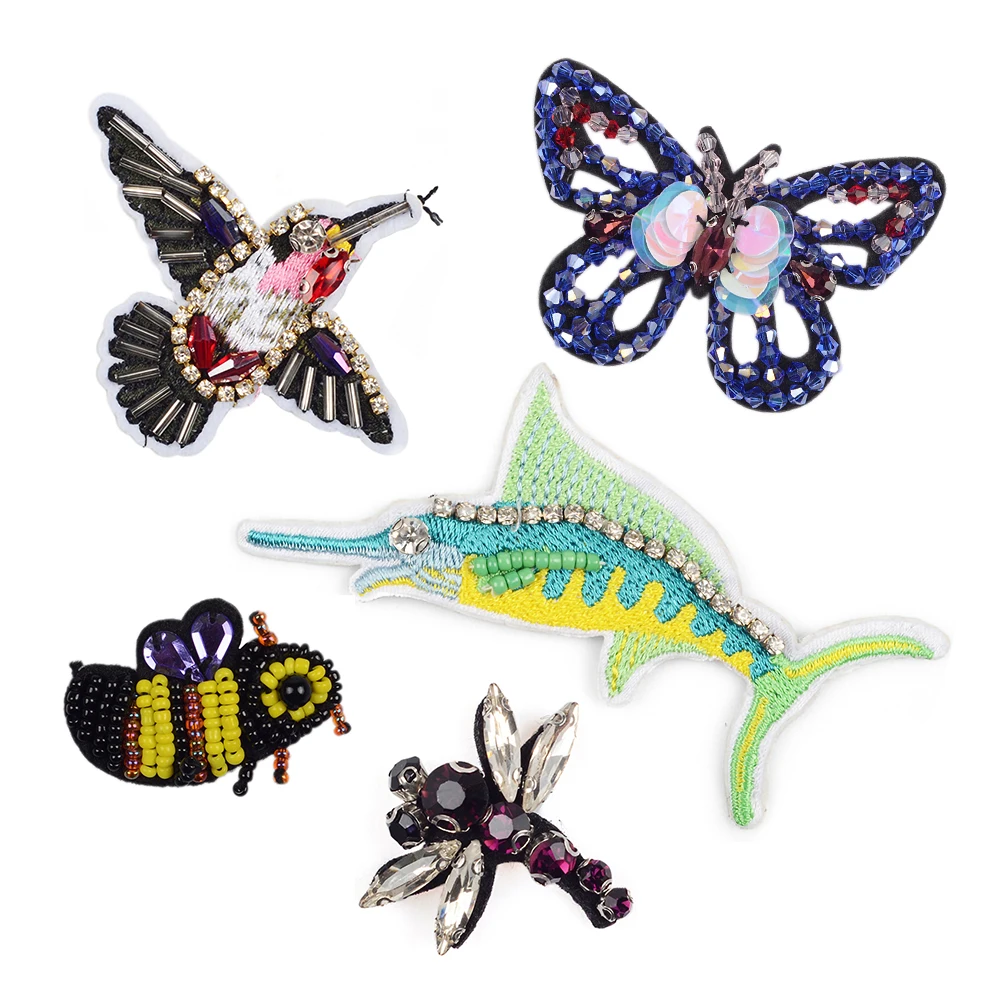 Hand Beaded Butterfly DIY Patch Insect Cartoon Animal Resin Rhinestone Sequins Beaded Cloth Sticker for Jeans Jackets Appliques
Hand Beaded Butterfly DIY Patch Insect Cartoon Animal Resin Rhinestone Sequins Beaded Cloth Sticker for Jeans Jackets Appliques