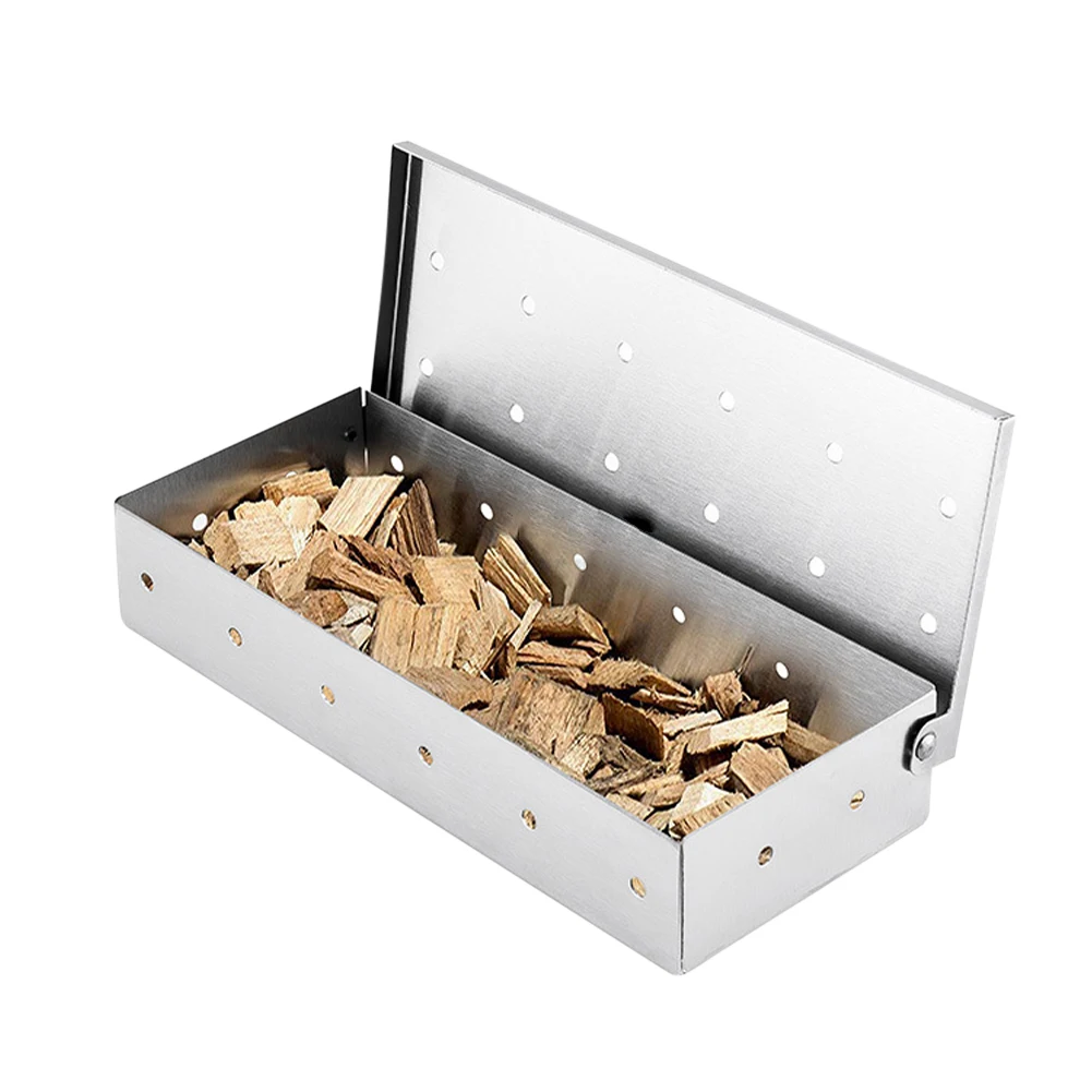 Outdoor Grill Smoker Box Stainless Steel Cold Smoke Box Delicious Smoky Flavor Hinged Lid Barbecue Grill Smoking BBQ Tools
Outdoor Grill Smoker Box Stainless Steel Cold Smoke Box Delicious Smoky Flavor Hinged Lid Barbecue Grill Smoking BBQ Tools