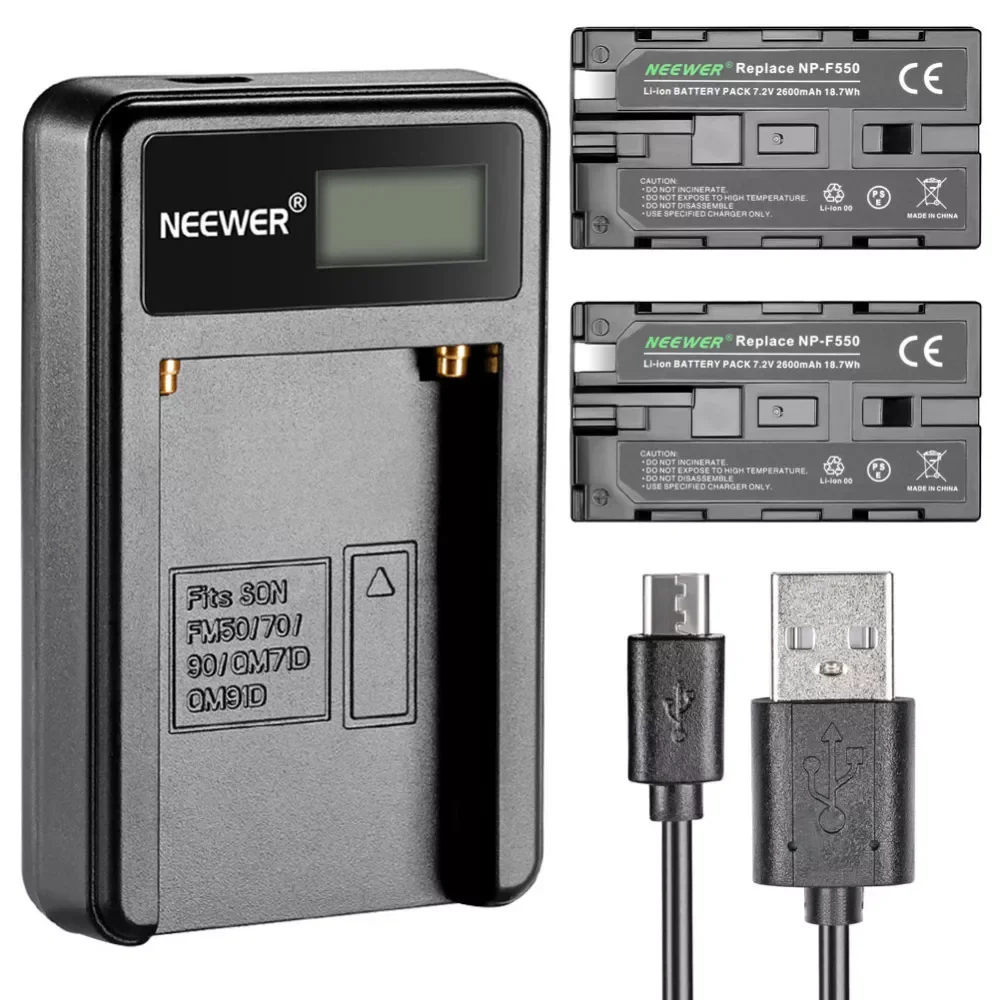 Новое зарядное устройство с Micro USB + 2 шт. в упаковке 2600 мАч NP-F550/570/530, сменные батареи для Sony handycameras Nanguang CN-16
Новое зарядное устройство с Micro USB + 2 шт. в упаковке 2600 мАч NP-F550/570/530, сменные батареи для Sony handycameras Nanguang CN-16